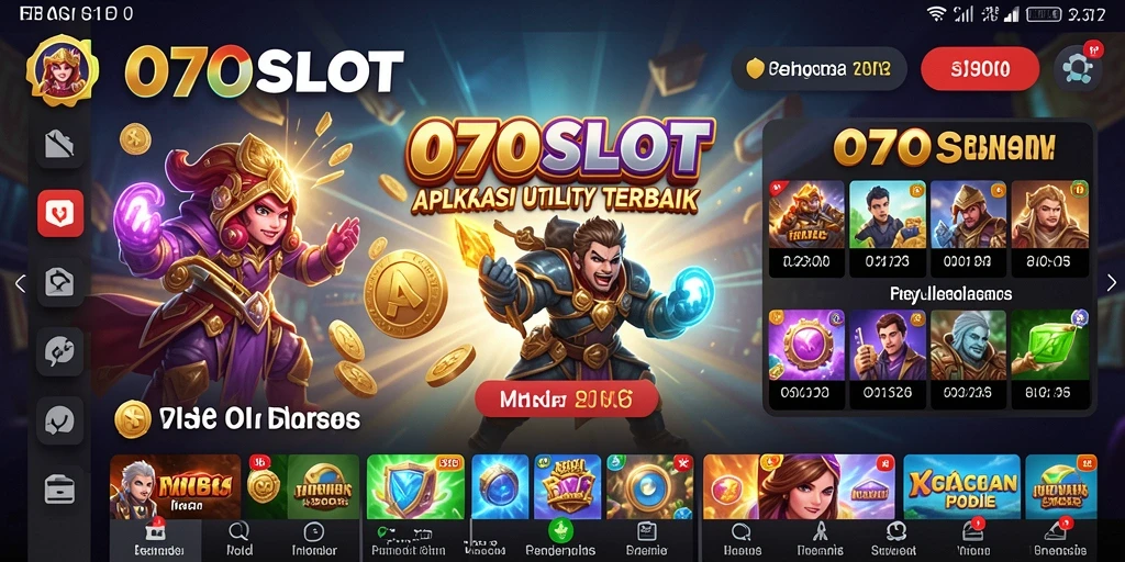 Tampilan utama 070SLOT dengan berbagai fitur Utility yang menarik.