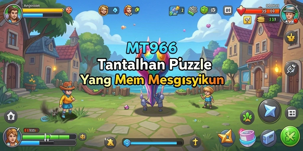 Screenshot gameplay MT966 menampilkan serunya memecahkan teka-teki.