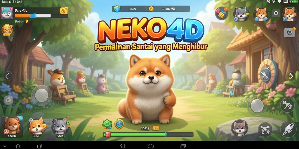 Tampilan gameplay NEKO4D menampilkan kesenangan santai dan interaksi sederhana.