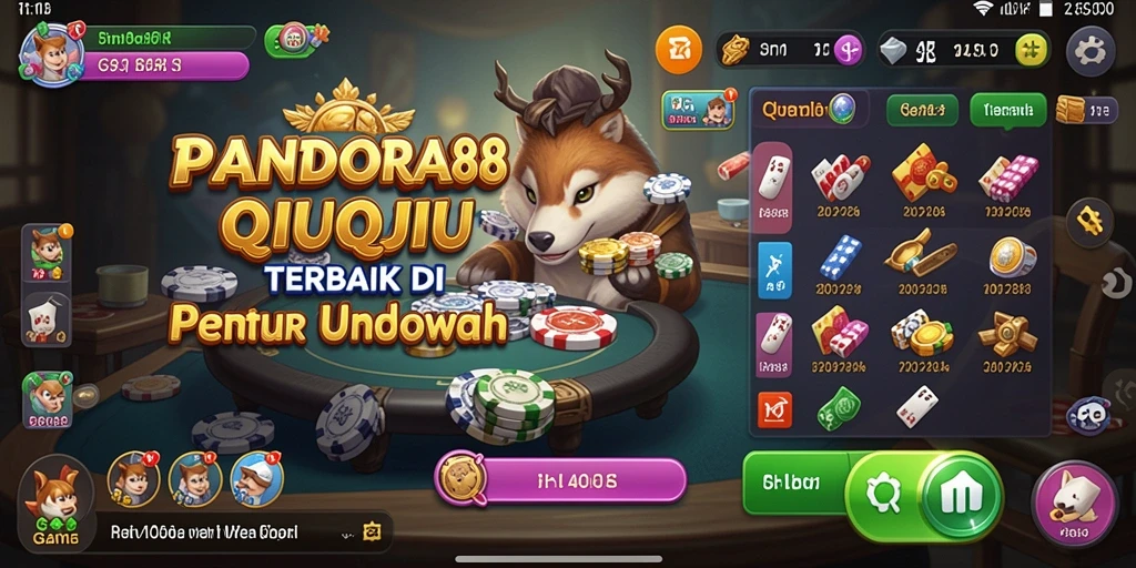 Screenshot PANDORA88 menampilkan aksi seru permainan QiuQiu.