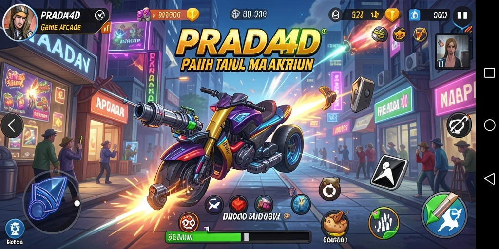 Screenshot PRADA4D menampilkan gameplay seru dengan karakter menarik.