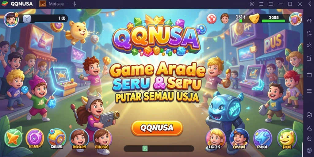 Tangkapan layar gameplay QQNUSA yang menegangkan dan penuh warna.