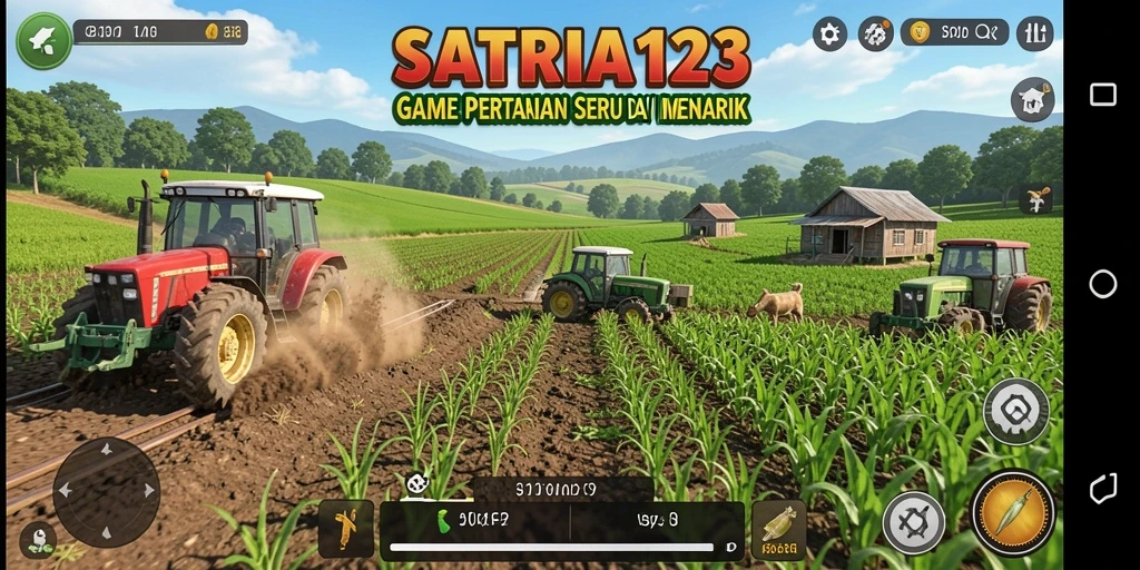Tampilan gameplay SATRIA123 yang menegangkan dan interaktif di kebun.