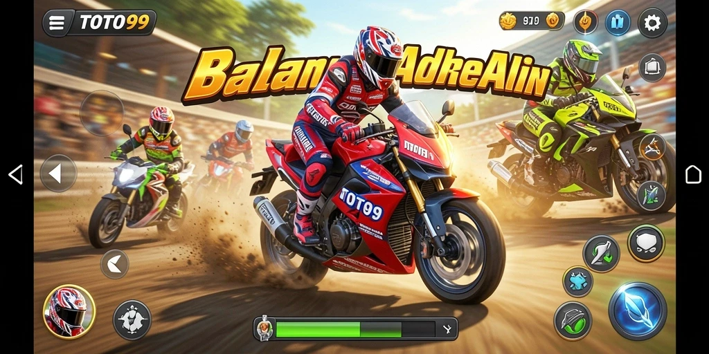 Gameplay seru balapan motor dengan grafis memukau dan aksi cepat.