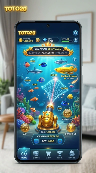 Pengguna sedang menikmati fitur terbaru di aplikasi toto20.